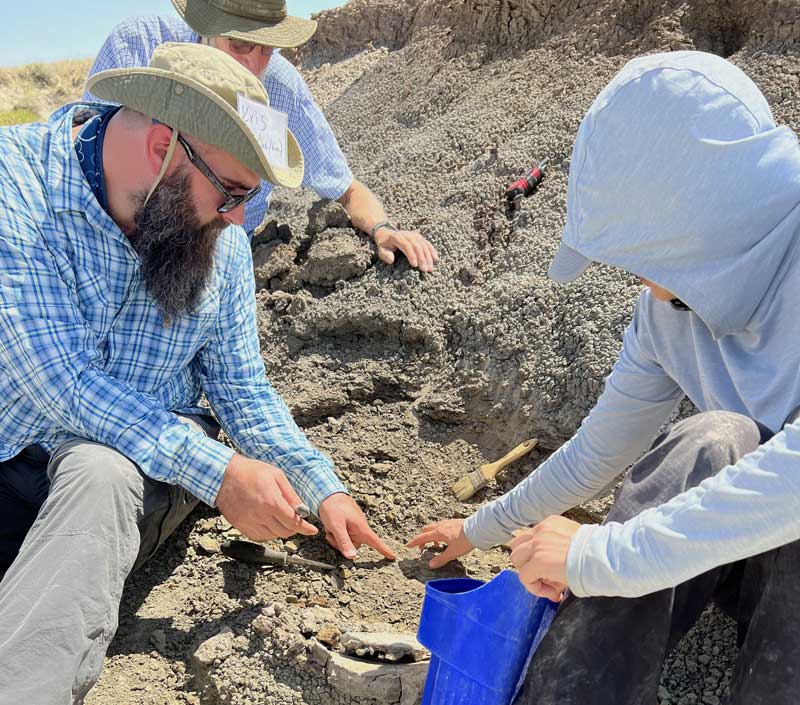 kris working in the field during DIG 2023