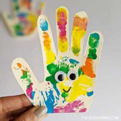 holi hand print craft